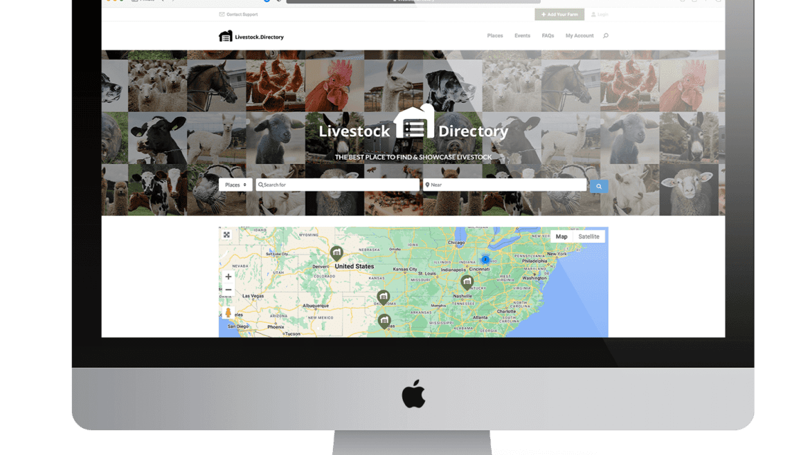 Livestock Directory Website screenshot