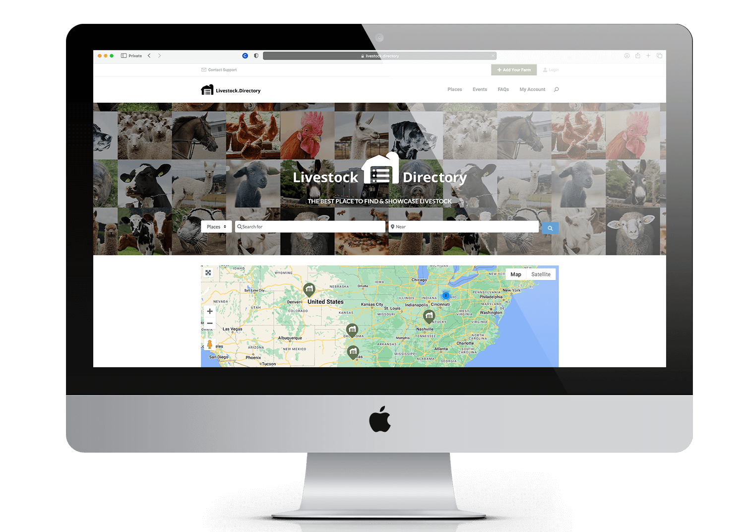 Livestock Directory Website screenshot