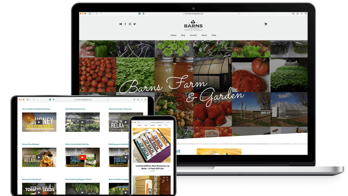 Barns Farm and Garden website