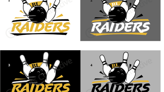 Ben Logan Raiders Bowling T-shirt Graphic Logo Concept