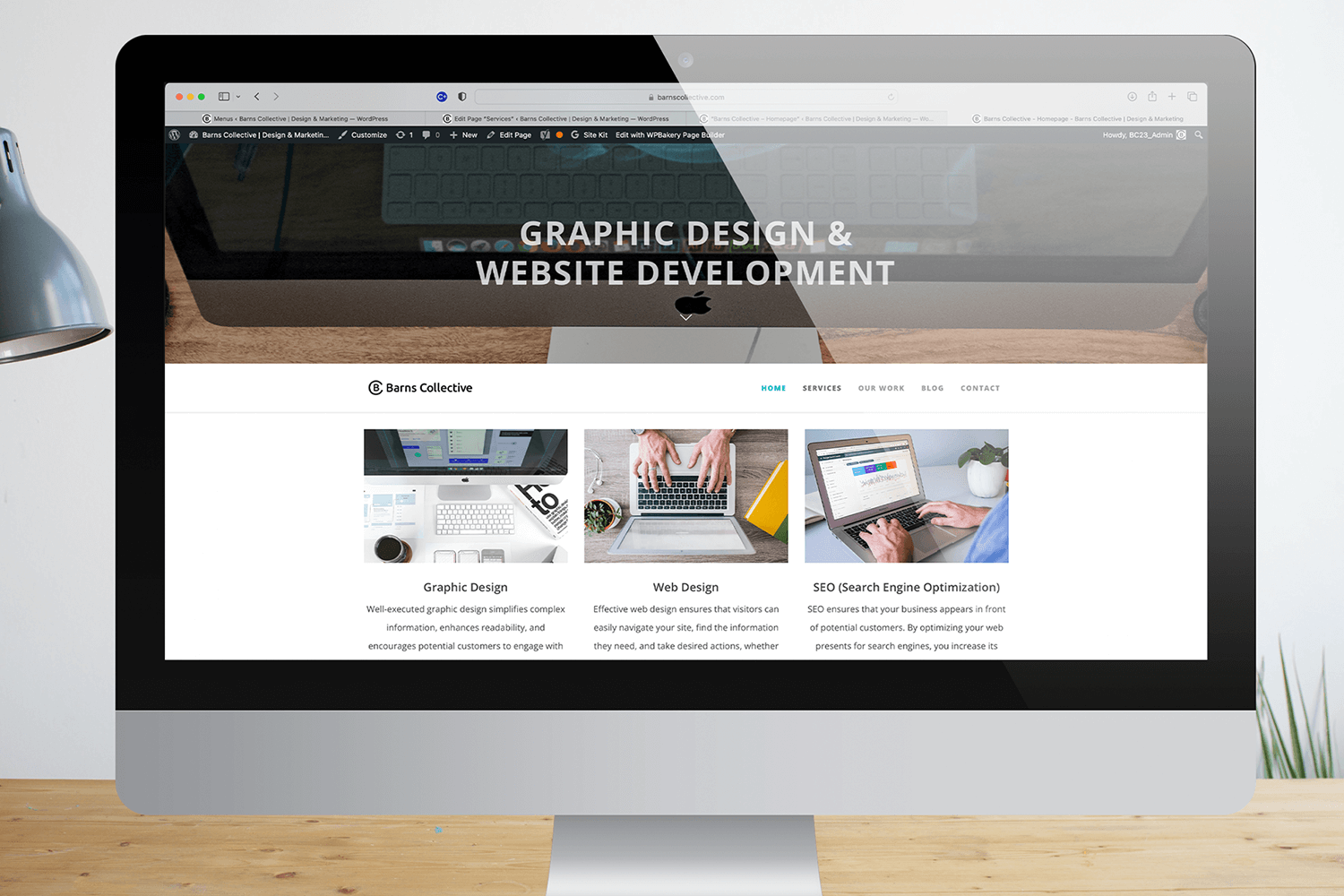 Barns Collective Website Mockup